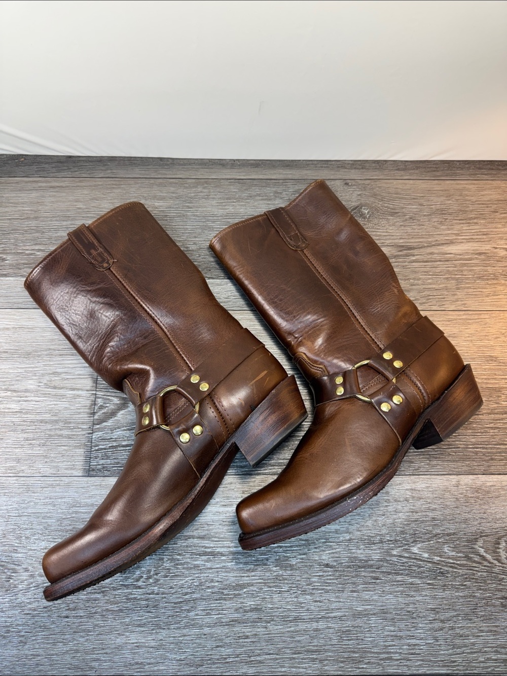 Orvis Dark Brown Leather Harness Boots men’s SZ 12